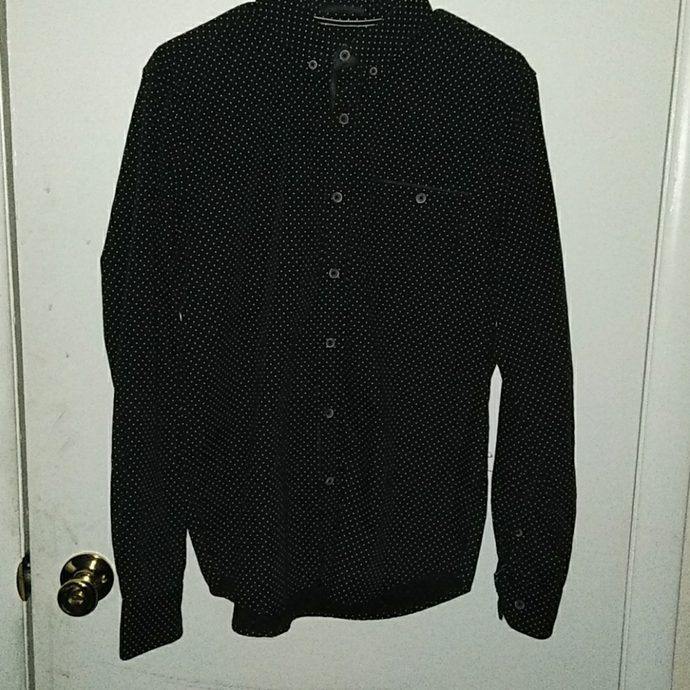 Dark blue Long sleeve button up